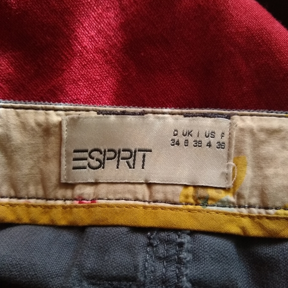 Esprit Corduroy Mini Skirt Blue Gray Size 4 - Picture 7 of 7